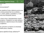 Savjet Mjesne zajednice Donja Jablanica poziva sve mještane na mirne proteste