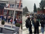 (FOTO)Učenici Srednje škole Konjic protestovali zbog zaključavanja tokom malih odmora i previše gradiva