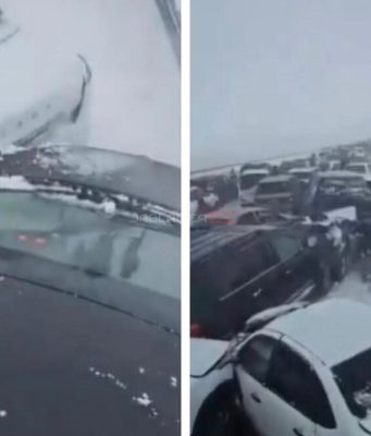 (VIDEO)Stravičan lančani sudar na autoputu: Magla i led prouzrokovali haos u Kazahstanu