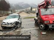 Saobraćajna nesreća u Konjicu: Automobilom udario u parkirano vozilo GlobalTech-a