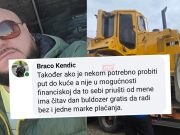 Braco Kendić nabavio buldožer te odmah ponudio: “Ako nekome treba probiti put do kuće a nema da plati gratis čitav dan..”