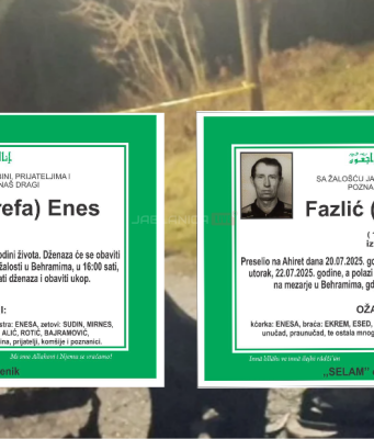 Bh. grad u žalosti: Danas dženaza ocu i sinu Ešrefu i Enesu Fazliću, poginulim u saobraćajnoj nesreći