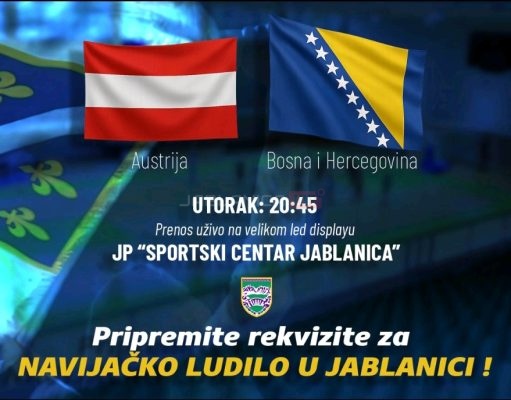 Pripremite rekvizite za navijačko ludilo u Jablanici: Općina organizuje direktan prenos utakmice na velikom Led displayu