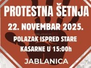 Jablanica ustaje protiv femicida: Protestna šetnja 22. novembra “Stop Femicidu – stop nasilju!”