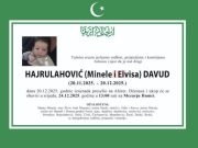 NAKON SAMO MJESEC DANA ŽIVOTA Preminuo maleni Davud Hajrulahović