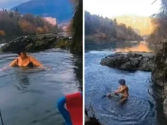 Impresivni poduhvat Hercegovke: Pogledajte božićno kupanje u ledenoj Neretvi – pomjeranje granica tijela i duha!(VIDEO)