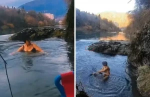 Impresivni poduhvat Hercegovke: Pogledajte božićno kupanje u ledenoj Neretvi – pomjeranje granica tijela i duha!(VIDEO)