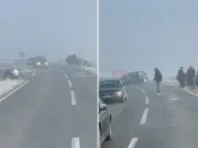 Drama na bh. cesti: Poledica uzrokovala slijetanje više automobila, počinjena veća materijalna šteta(VIDEO)