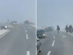 Drama na bh. cesti: Poledica uzrokovala slijetanje više automobila, počinjena veća materijalna šteta(VIDEO)