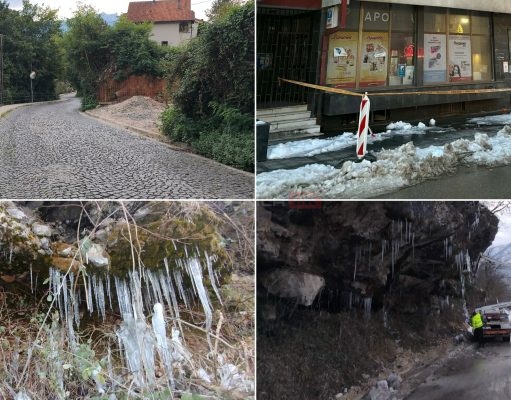 Toplije temperature polako tope snijeg: Stara cesta u Jablanici ponovo otvorena za saobraćaj, JKP uklonio ledenice širom grada(FOTO)