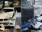 Teška saobraćajna nesreća u bh. gradu: Mladić sa BMW-om se zabio u autobus(FOTO)
