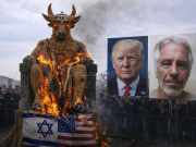 Narod Irana poslao snažnu poruku o tome šta misle o Izraelu i Americi: Zapalili figuru ‘Baala’ i slike Trumpa i Epsteina(VIDEO)