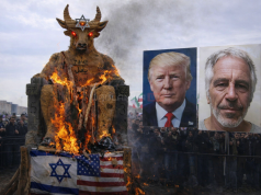 Narod Irana poslao snažnu poruku o tome šta misle o Izraelu i Americi: Zapalili figuru ‘Baala’ i slike Trumpa i Epsteina(VIDEO)