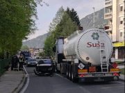 Udes na M-17 u Jablanici: Policija na terenu, pričinjena materijalna šteta(FOTO)