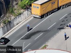 Nesreća na M-17 u Jablanici: Sudar motocikla i automobila, jedna osoba lakše povrijeđena