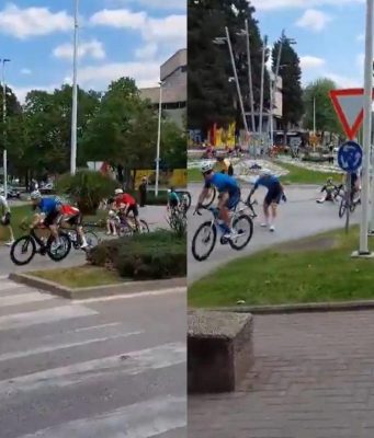Nesreća na Tour of BiH u Hercegovini: Više biciklista palo pri izlasku iz kružnog toka(VIDEO)