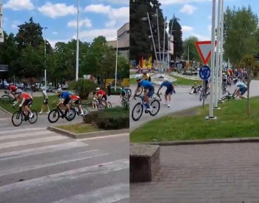 Nesreća na Tour of BiH u Hercegovini: Više biciklista palo pri izlasku iz kružnog toka(VIDEO)