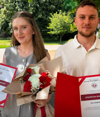 Suana Mešić i Dino Burić – ponos Jablanice: Dekanova nagrada za najbolje studente FIT-a