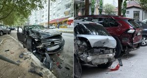 Teška nesreća u Hercegovini: Mercedes udario u niz parkiranih vozila, oštećeno čak sedam automobila (FOTO)