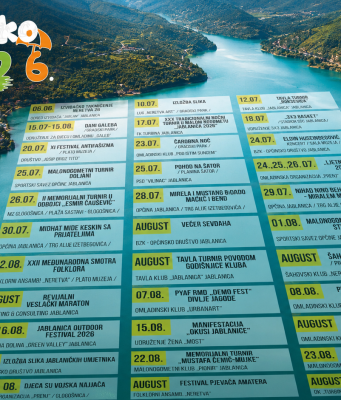 Objavljen kompletan program Jablaničkog ljeta 2026: Više od 25 događaja očekuje građane i goste(FOTO)