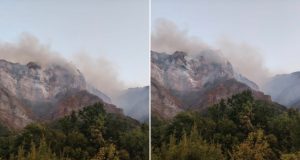 Požar s Čabulje spustio se prema Drežnici: Gori više hektara šume, zatražen helikopter OS BiH(FOTO)