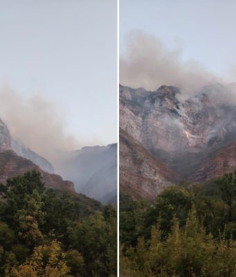 Požar s Čabulje spustio se prema Drežnici: Gori više hektara šume, zatražen helikopter OS BiH(FOTO)