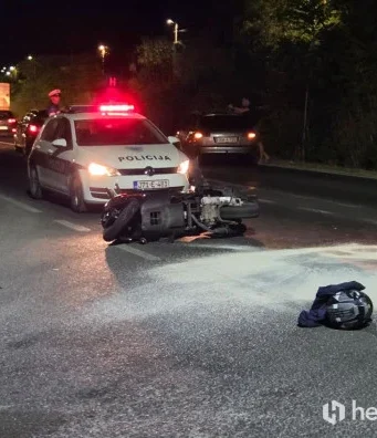 Nesreća na magistralnoj cesti M-17 u Hercegovini: Povrijeđen motociklista u sudaru s automobilom(FOTO)