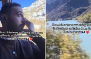 Italijan sa Sardinije zaplakao tokom vožnje kroz kanjon Neretve kod Jablanice: „Briznuo sam u plač gledajući prirodu Bosne, hvala ti, Bosno!“ (VIDEO)