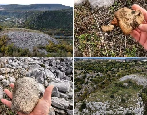Misteriozna kamena grobnica iznad Neretve: U Hercegovini snimljen ogromni tumul, pronađena keramika i tragovi mogućeg neovlaštenog kopanja (VIDEO)